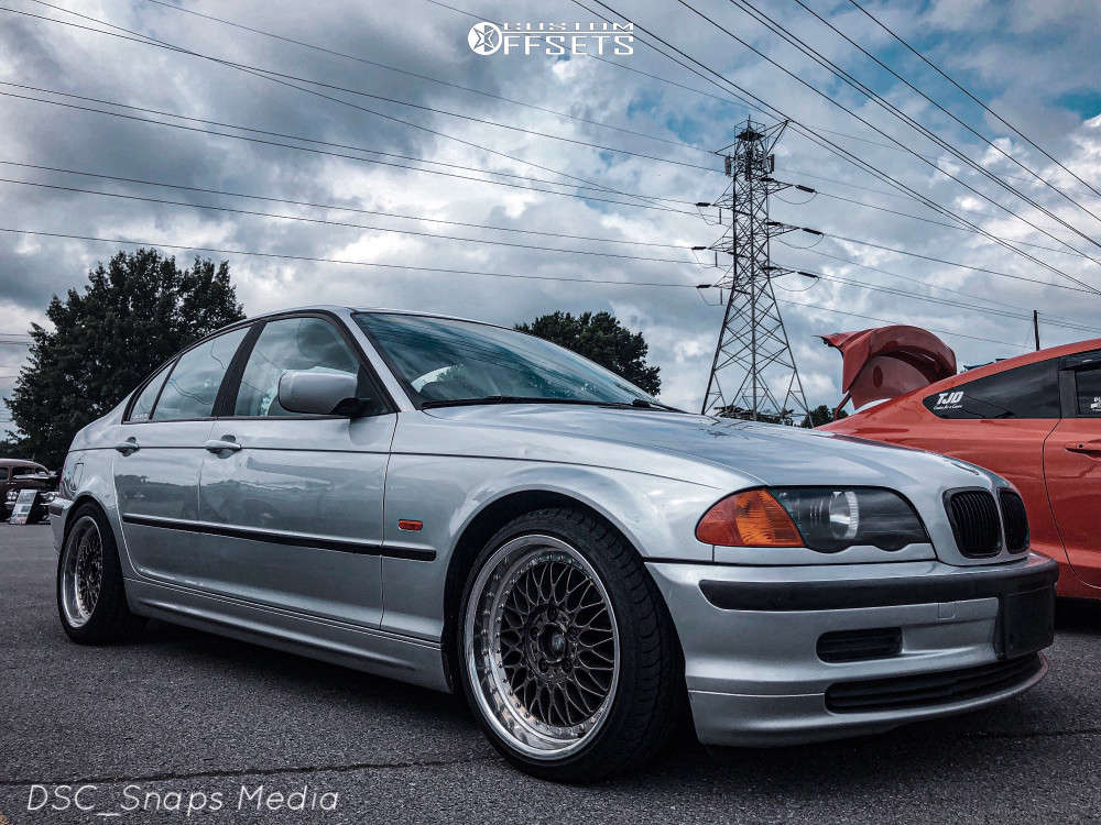 2000 BMW 323i with 17x8 40 OEM Wheels Style 5 and 205/40R17 Ohtsu Fp7000  and Coilovers | Custom Offsets