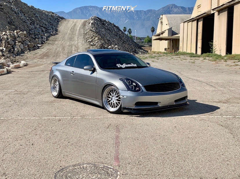 2006 INFINITI G35 2dr Coupe (3.5L 6cyl 6M) with 19x9.5 Varrstoen Es1 and  Continental 235x35 on Coilovers | 789900 | Fitment Industries