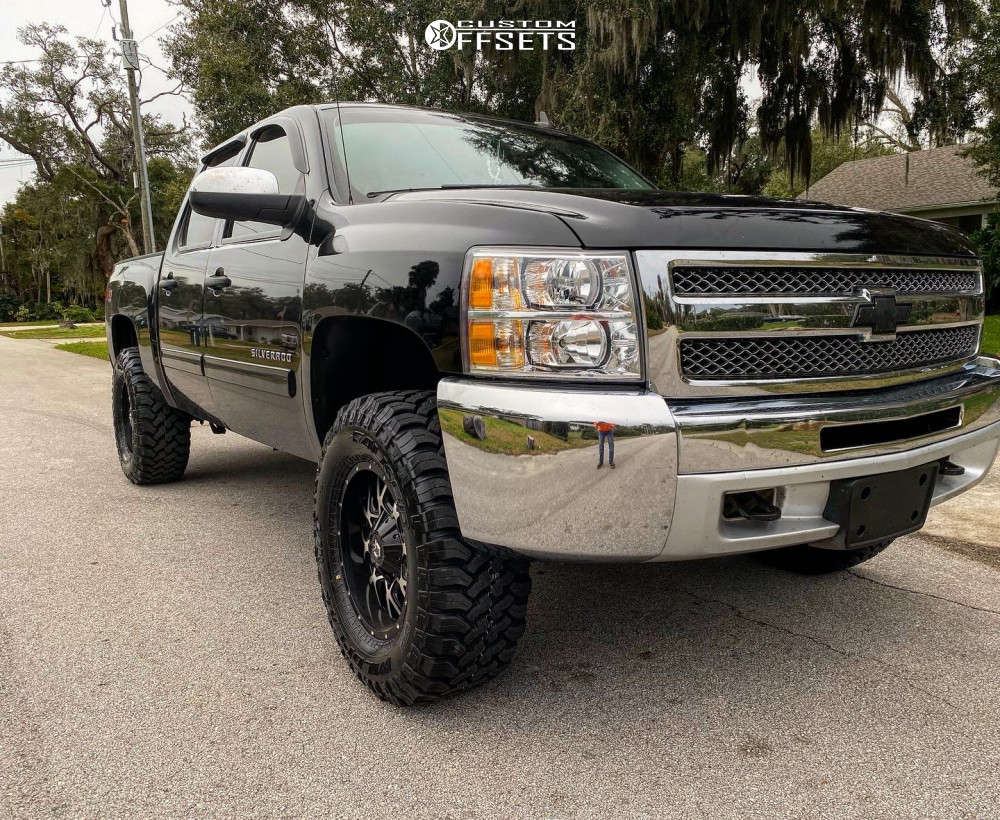 2013 Chevrolet Silverado 1500 with 18x9 Dropstars 645mb and 35/12.5R18  Falken Wildpeak Mt and Leveling Kit | Custom Offsets