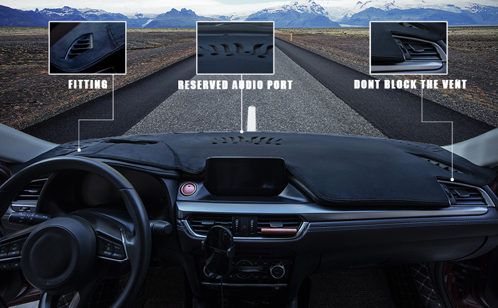 HYZIJIN Car Dashboard Dash Board Cover Mat Carpet Compatible for Hyundai  Santa Fe HEV 2021 2022 Left Hand Drive