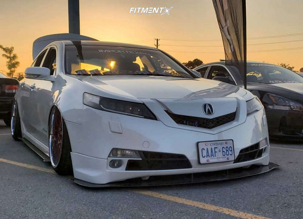 2009 Acura TL SH-AWD with 20x10.5 Avant Garde F141 and Nitto 245x35 on Air  Suspension | 531011 | Fitment Industries
