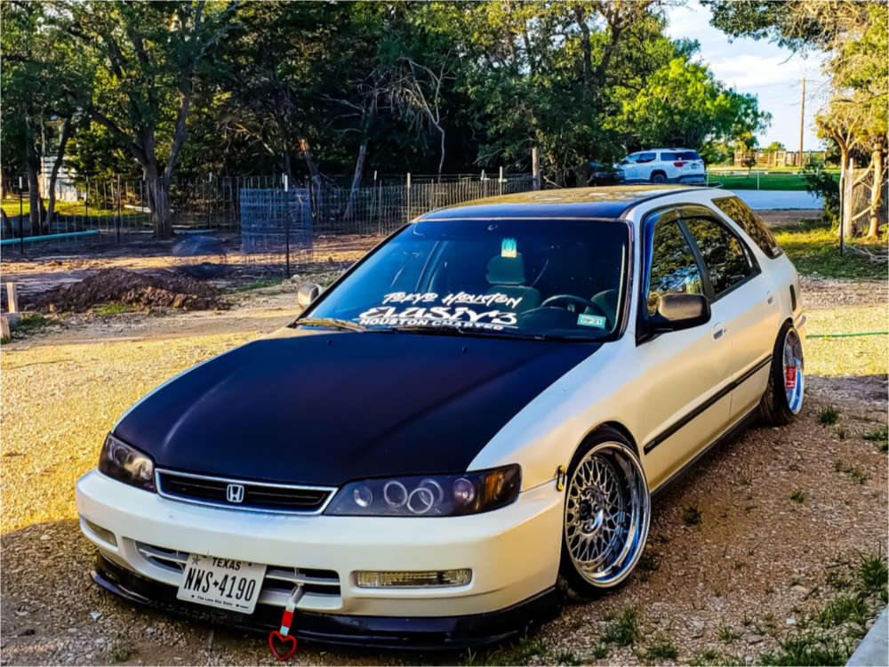 1997 Honda Accord with 17x10 15 ESM 002r and 205/40R17 Nankang Ns-20 and  Coilovers | Custom Offsets