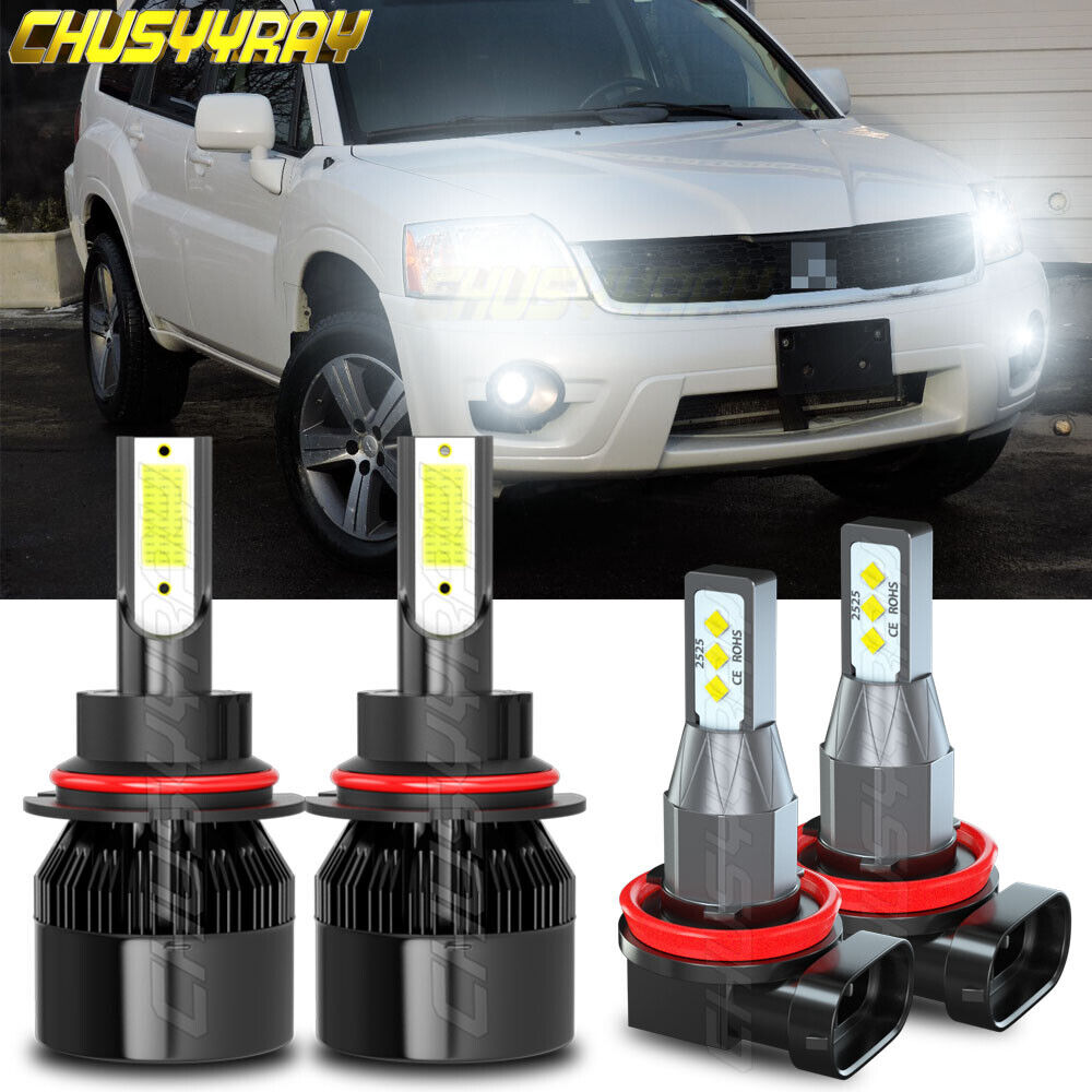 For Mitsubishi Endeavor 2006-2011 LED Headlight High/Low Fog Lights Bulbs  Combo 744456999869 | eBay