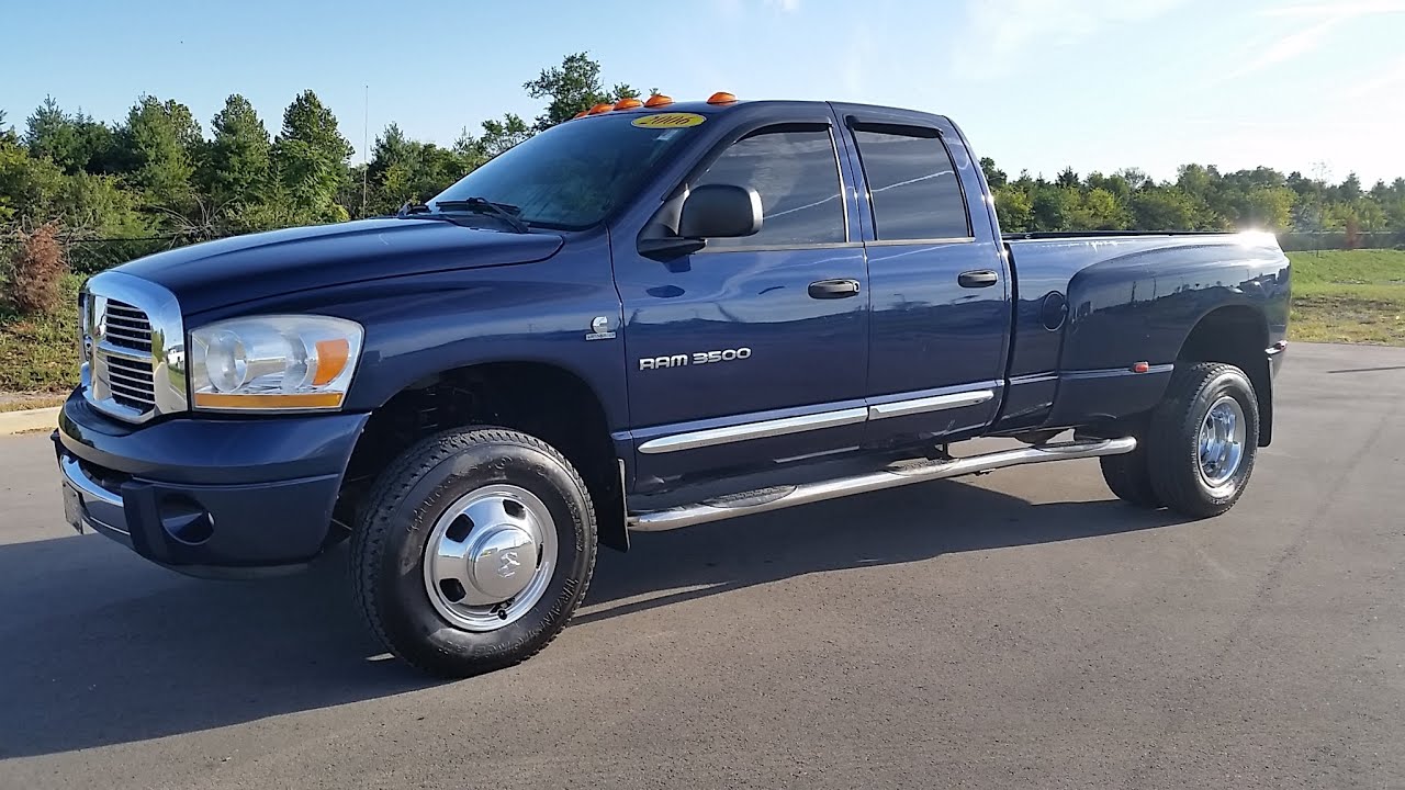 sold.2006 DODGE RAM 3500 LARAMIE 4X4 DRW QUAD CAB 5.9L H.0. CUMMINGS 83K  FOR SALE CALL 855-507-8520 - YouTube