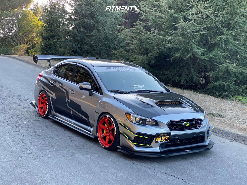 2018 Subaru WRX STI Sport with 18x9 Volk Te37 and Toyo Tires 265x25 on  Coilovers | 844088 | Fitment Industries