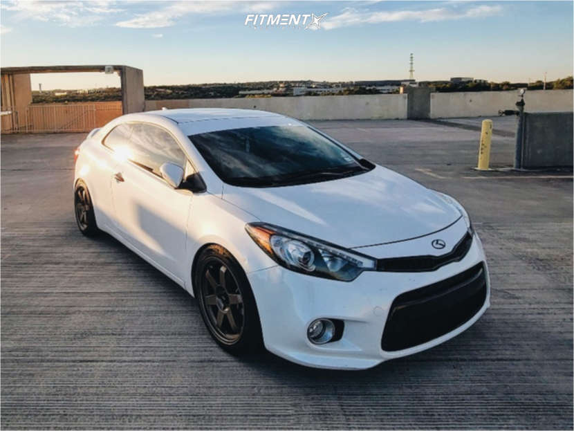 2016 Kia Forte Koup EX with 18x8 AVID1 AV6 and Nexen 215x45 on Coilovers |  1386724 | Fitment Industries