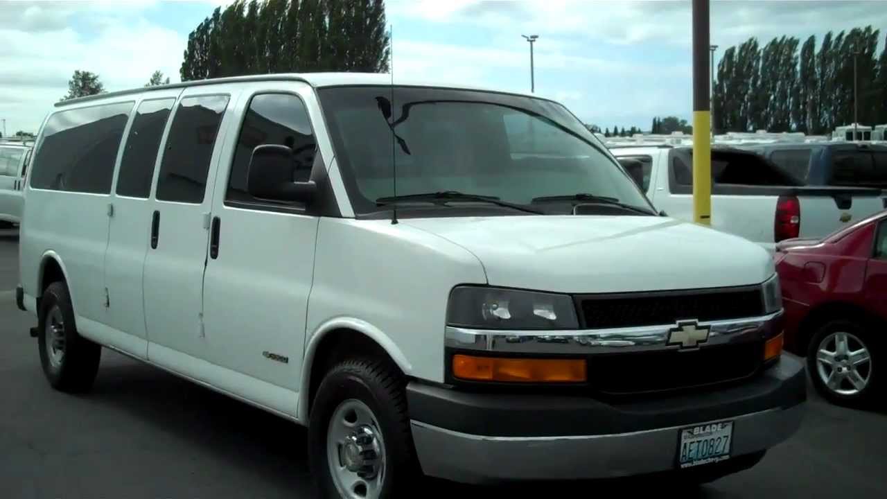 2004 Chevy 3500 15 passanger express van - YouTube