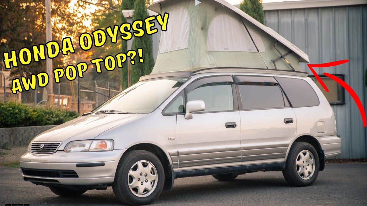 This 1997 Honda Odyssey has a POP TOP and All Wheel Drive from the factory!  JDM Honda Camper POV - YouTube