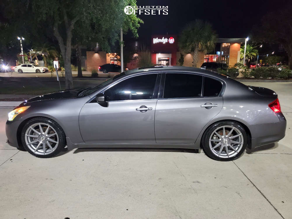 2011 INFINITI G25 with 19x8.5 30 TSW Clypse and 245/40R19 Falken Fk452 and  Stock | Custom Offsets