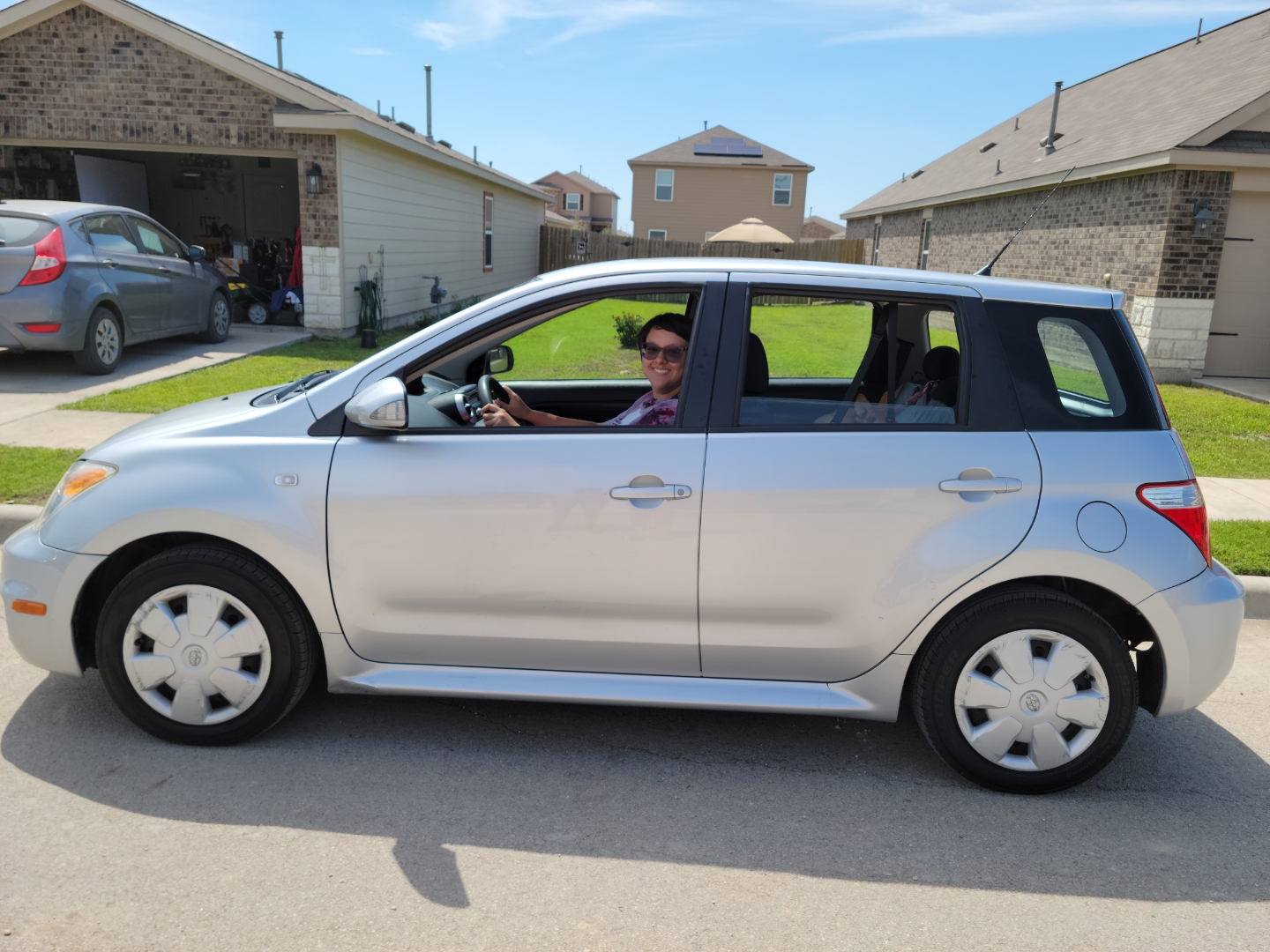I bought my first car, a 2006 Scion xA! I've named her Sylvia. She only has  54k miles on her, and no history of accidents. I plan to continue taking  really good