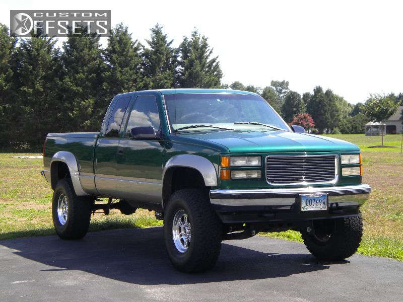 1999 GMC Sierra 1500 with 16x8 Centerline Eclipse and 35/12.5R16 BFGoodrich  A/T and Suspension Lift 6" | Custom Offsets