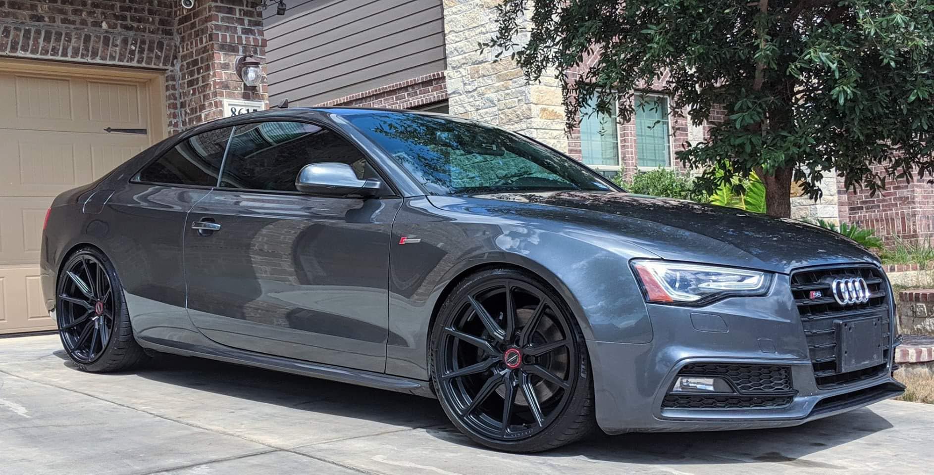 My DD. 2015 S5 with APR Stage 2 supercharger pulley and tune. Rolling KW V1  coilovers and Vossen HF-3 20x10.5 : r/Audi
