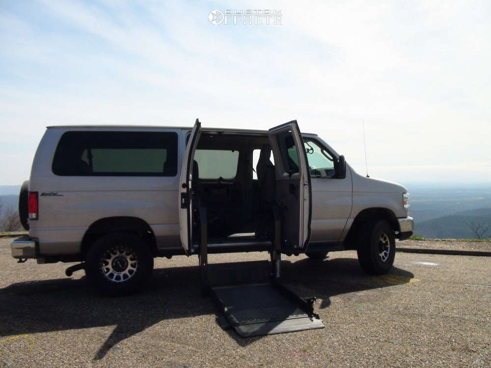 2014 Ford E-350 Super Duty with 17x8.5 Method Nv and 265/70R17 Goodyear  Wrangler All Terrain Adventure Kevlar and Body Lift 3" | Custom Offsets