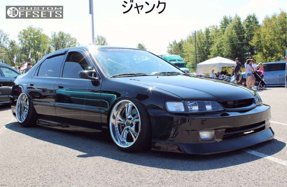 1997 Honda Accord with 18x9.5 25 Weds Cerberus II and 215/40R18 Nankang  NS-20 and Air Suspension | Custom Offsets
