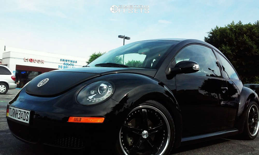 2007 Volkswagen Beetle with 18x8 40 TSW Jarama and 225/40R18 Michelin Pilot  Sport A/s Plus and Coilovers | Custom Offsets