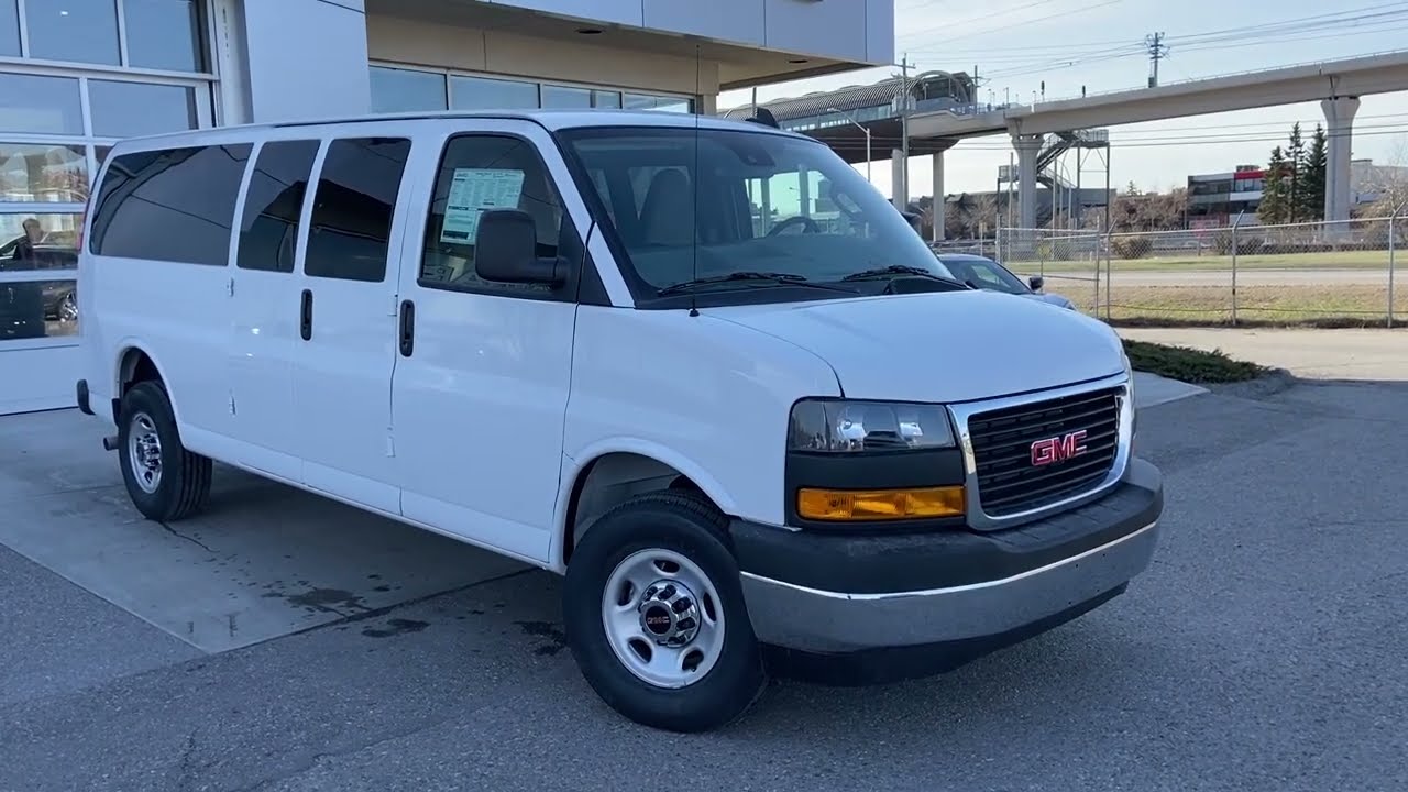 White 2022 GMC Savana Passenger 3500 LT Review Calgary AB - Wolfe Calgary -  YouTube