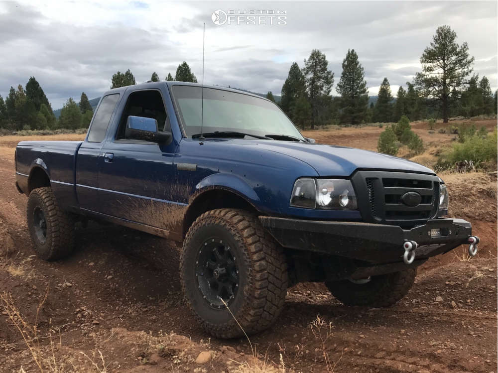2009 Ford Ranger with 16x8 Raceline Assault and 33/12.5R16 Back Country Mud  Terrain and Suspension Lift 2.5" | Custom Offsets