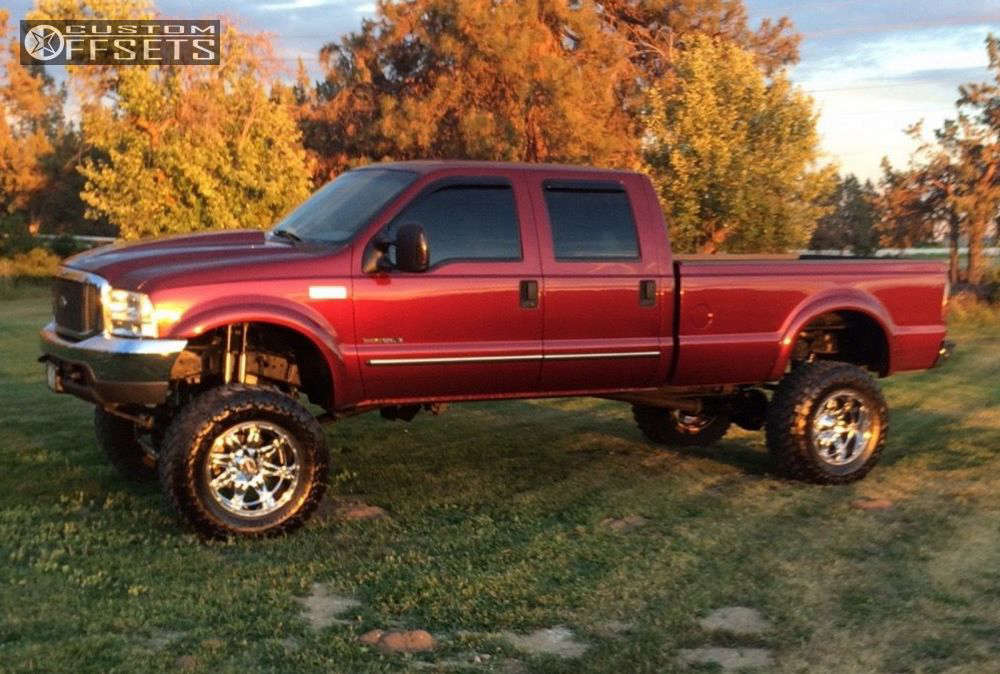 1999 Ford F-350 Super Duty with 20x12 -44 Fuel Hostage and 38/15.5R20 Toyo  Tires Open Country M/T and Suspension Lift 9" | Custom Offsets