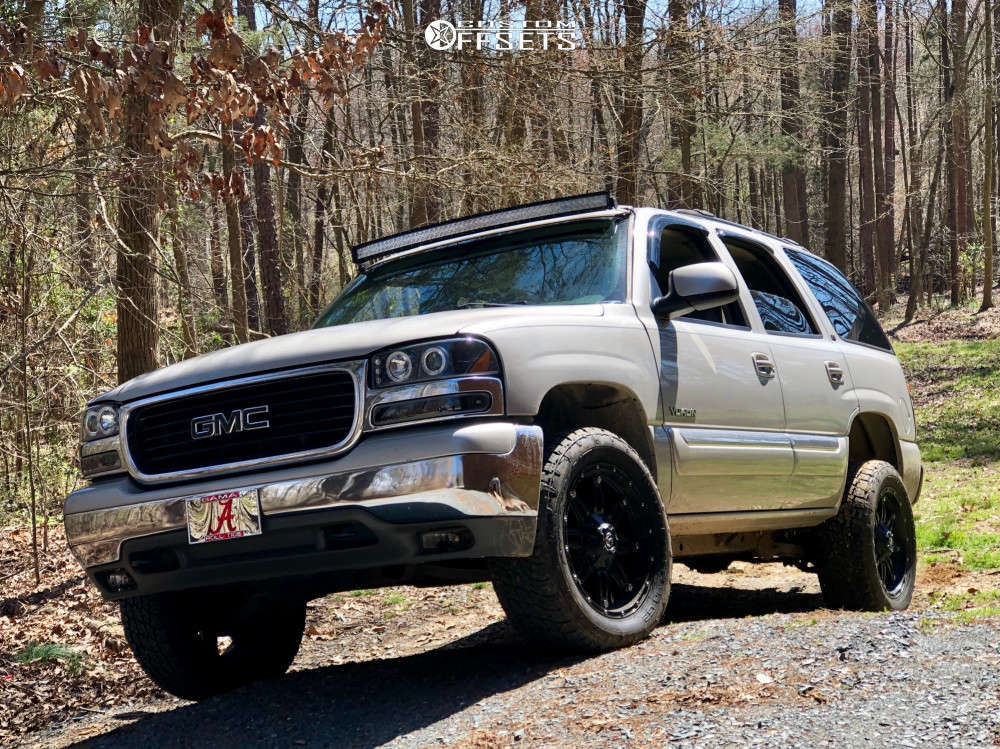 2005 GMC Yukon with 20x9 1 Fuel Hostage and 265/50R20 Nitto Terra Grappler  G2 and Suspension Lift 2.5" | Custom Offsets