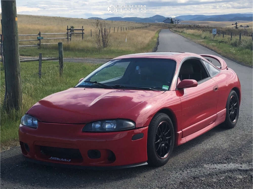 1999 Mitsubishi Eclipse with 16x7 22 Street Gear Shadow and 245/45R16  Michelin All Season and Coilovers | Custom Offsets