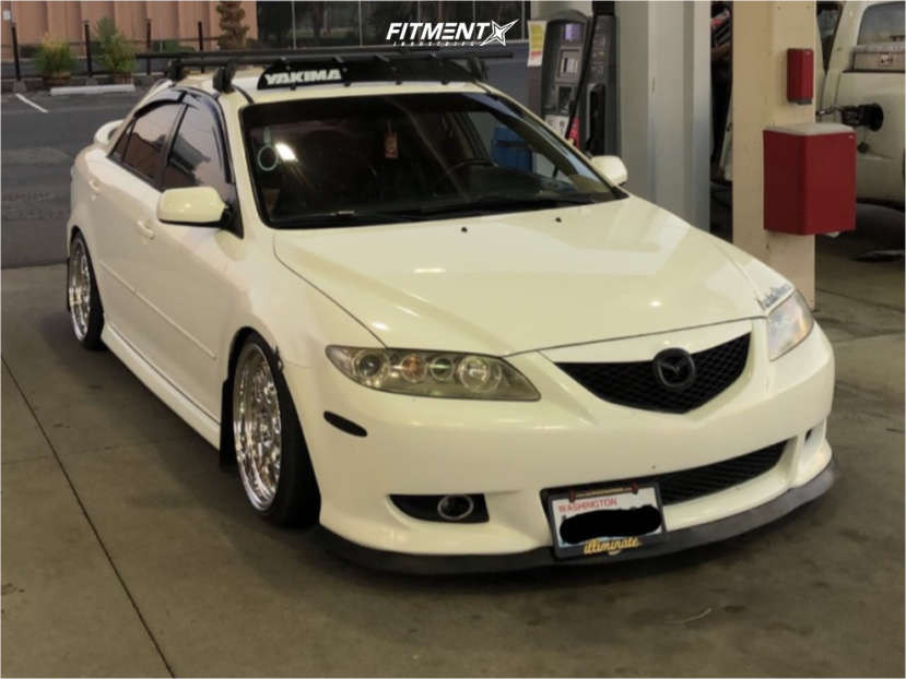 2005 Mazda 6 i with 18x8.5 Aodhan Ds01 and Vercelli 215x35 on Coilovers |  1262791 | Fitment Industries