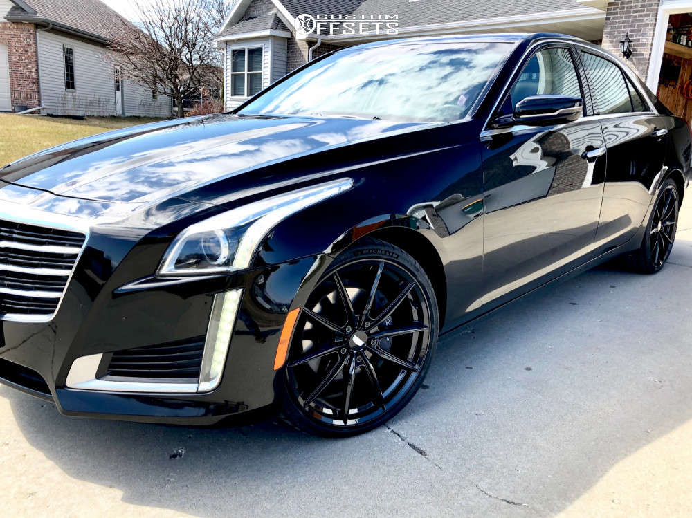 2015 Cadillac CTS with 20x8.5 35 Petrol P4B and 245/30R20 Michelin Pilot  Sport 4 S and Stock | Custom Offsets