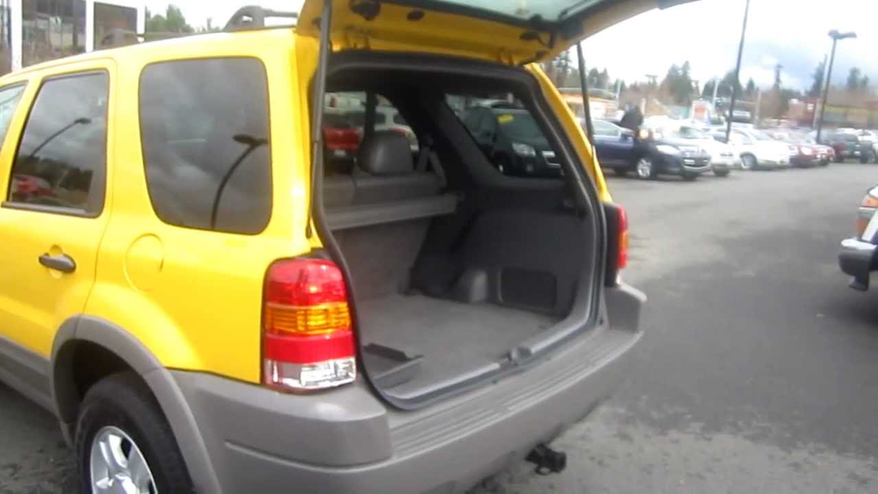 2001 Ford Escape XLT 4WD, yellow - Stock# 6065823 - Interior, rear - YouTube