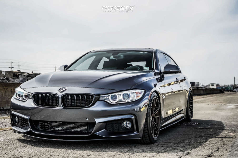 2016 BMW 435i XDrive Gran Coupe Base with 19x8.5 HRE Ff04 and Michelin  225x40 on Coilovers | 677241 | Fitment Industries