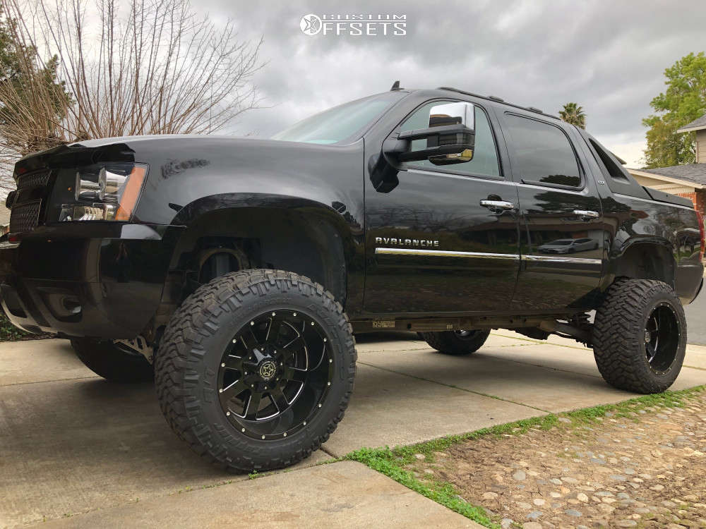 2011 Chevrolet Avalanche with 20x12 -44 DWG Offroad Dw15 and 35/12.5R20  Nitto Trail Grappler and Suspension Lift 7.5" | Custom Offsets