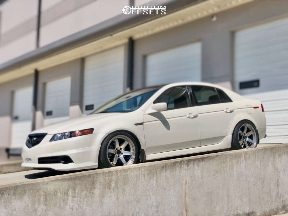 2004 Acura TL with 18x9.5 38 AVID1 AV6 and 245/40R18 Barum Bravuris 5hm and  Coilovers | Custom Offsets