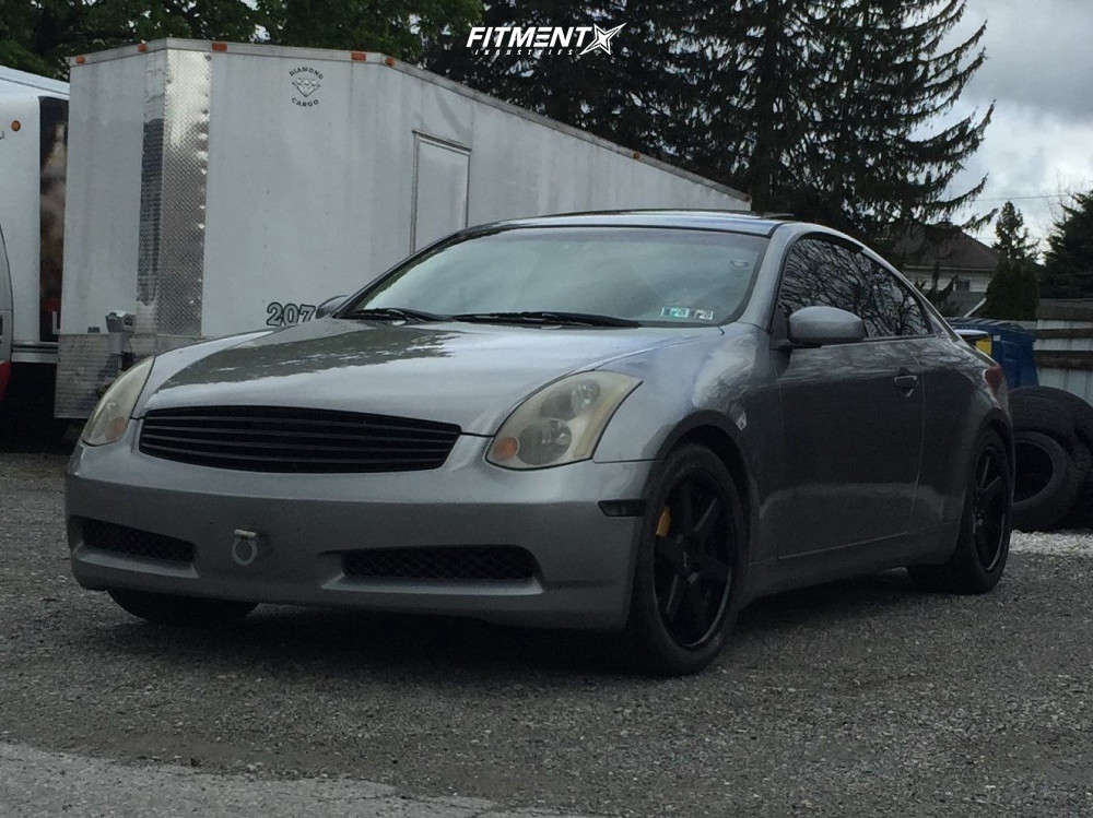 2003 INFINITI G35 Base with 18x8.5 Niche Altair and General 255x40 on Stock  Suspension | 1048838 | Fitment Industries
