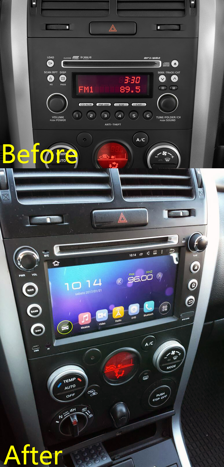 Suzuki Grand Vitara 2005-2012 Aftermarket Radio Upgrade : Aftermarket  Navigation Car Stereo, Android Navigation DVD Player, Car Navigation Head  Unit