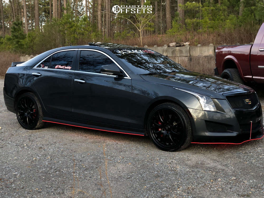 2014 Cadillac ATS with 18x8.5 38 Verde Saga and 235/50R18 Sentury Uhp and  Stock | Custom Offsets