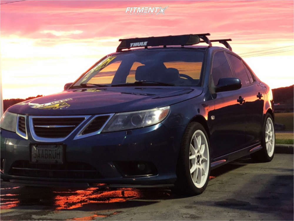 2008 Saab 9-3 2.0T with 18x7.5 BBS Rk and General 225x40 on Stock  Suspension | 1141402 | Fitment Industries