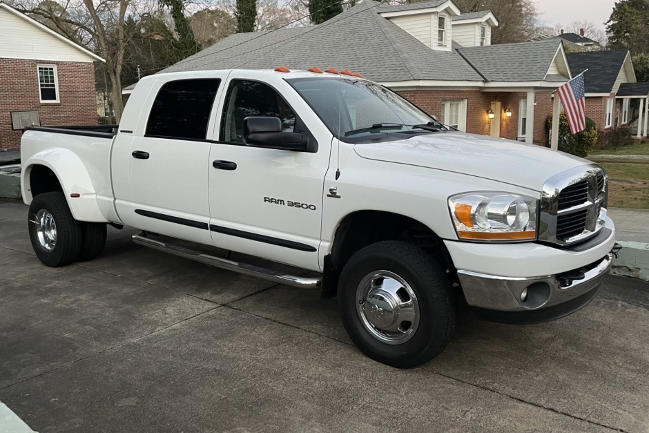 26k-Mile 2006 Dodge Ram 3500 SLT Mega Cab Dually Cummins 4x4 for sale on  BaT Auctions - sold for $52,500 on April 21, 2022 (Lot #71,235) | Bring a  Trailer