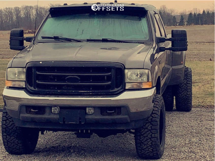 2002 Ford F-350 Super Duty with 20x8 -19 Mayhem Cogent Dually and  35/12.5R20 Venom Power Terra Hunter R/t and Suspension Lift 3.5" | Custom  Offsets