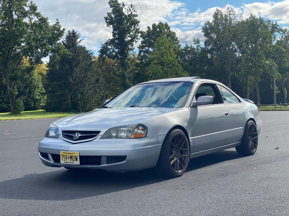 2003 Acura CL with 18x8.5 35 AVID1 SL02 and 235/40R18 Toyo Tires Extensa Hp  Ii and Coilovers | Custom Offsets