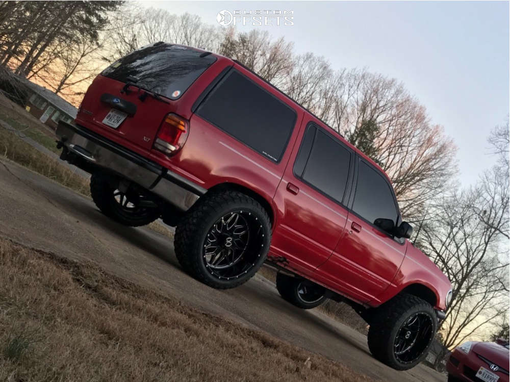 1998 Ford Explorer with 22x12 -44 Xtreme Force Xf2 and 33/12.5R22 RBP  Repulsor Mt and Stock | Custom Offsets