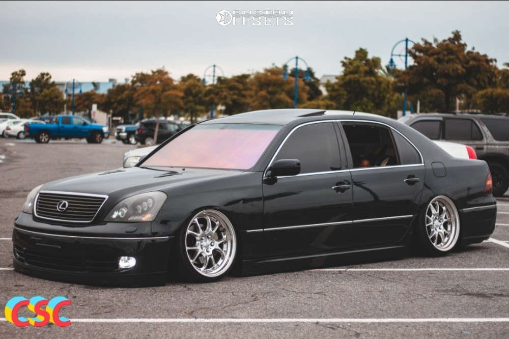 2002 Lexus LS430 with 19x9.5 15 SSR Agle Strusse and 215/35R19 Federal  Evolution St-1 and Air Suspension | Custom Offsets
