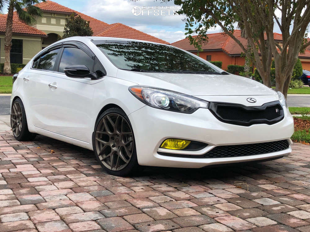 2014 Kia Forte with 18x8 35 Aodhan Ls002 and 225/35R18 Nankang NS-25 and  Coilovers | Custom Offsets