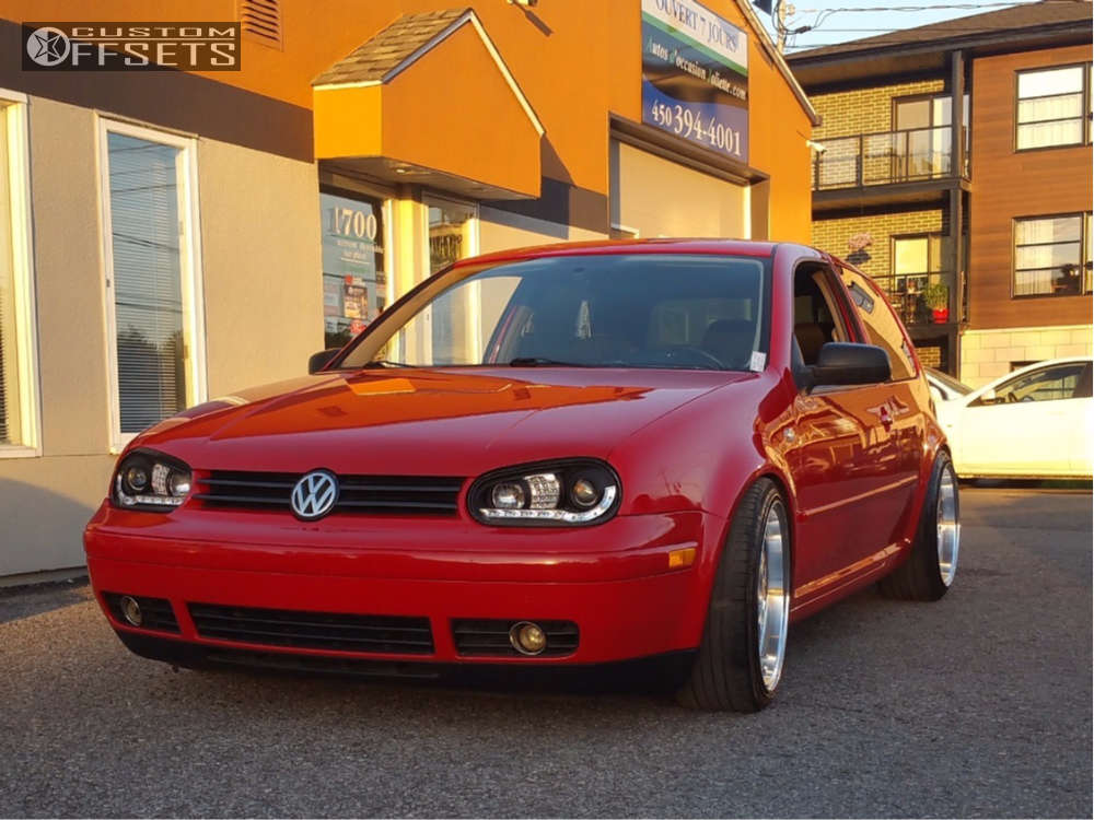 2002 Volkswagen Golf with 18x8.5 27 BBS Lm and 225/40R18 Michelin Pilot  Sport and Coilovers | Custom Offsets