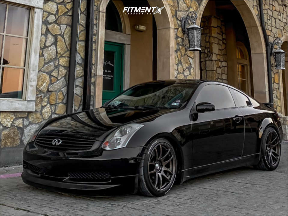 2005 INFINITI G35 Base with 18x9.5 ESR Sr08 and Firestone 255x35 on  Coilovers | 1341600 | Fitment Industries