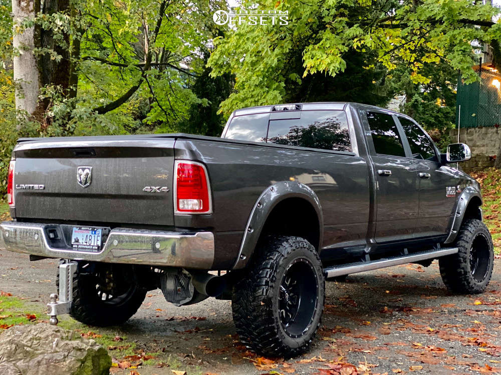 2015 Ram 3500 with 22x12 -44 Fuel Stroke and 37/13.5R22 Toyo Tires Open  Country M/T and Suspension Lift 6" | Custom Offsets