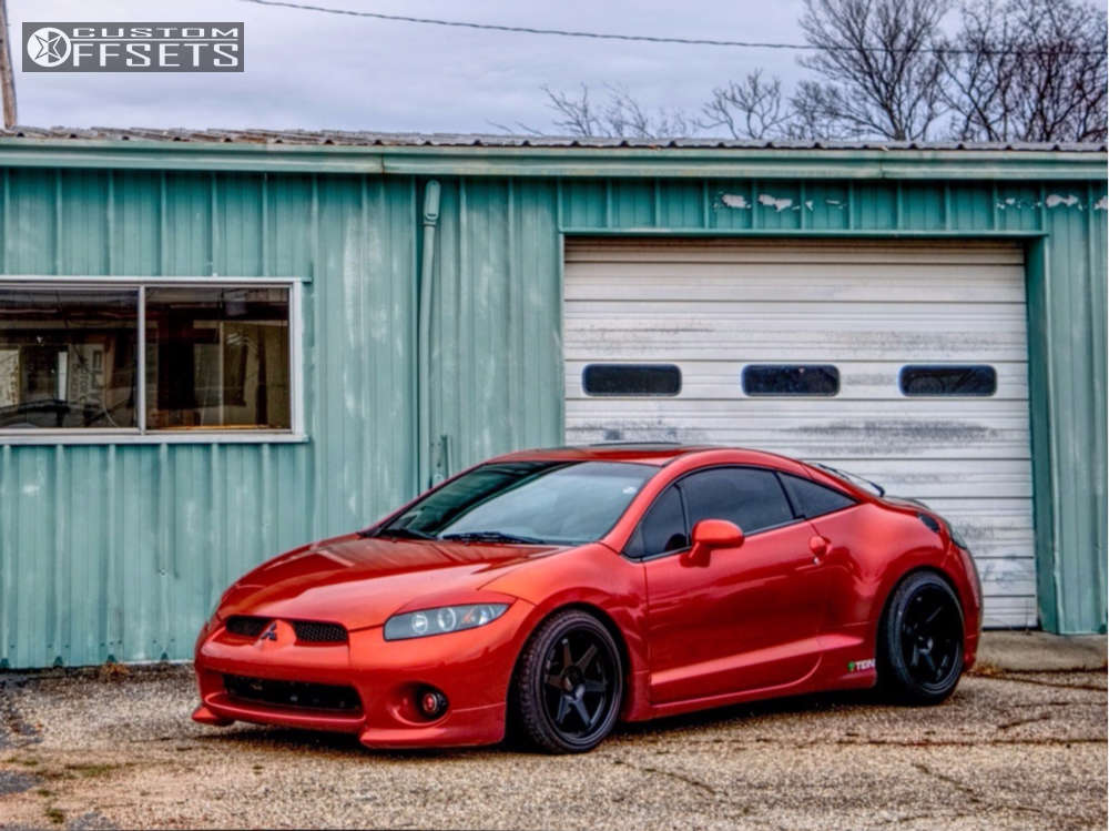 2006 Mitsubishi Eclipse with 18x9.5 20 Miro Type 398 and 225/45R18 Yokohama  and Lowering Springs | Custom Offsets