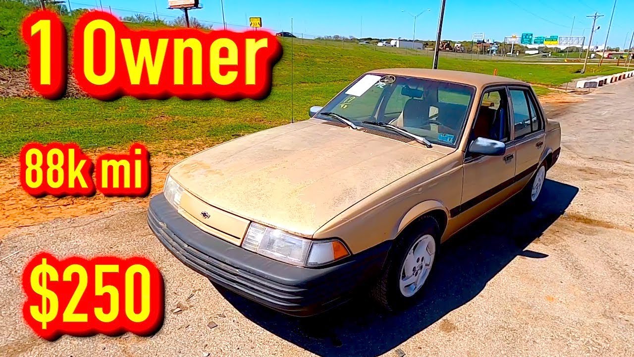$250 1992 Chevy Cavalier 1 Owner 88K Mile IAA WIN!!! Run and Drive? Let's  Find out! - YouTube