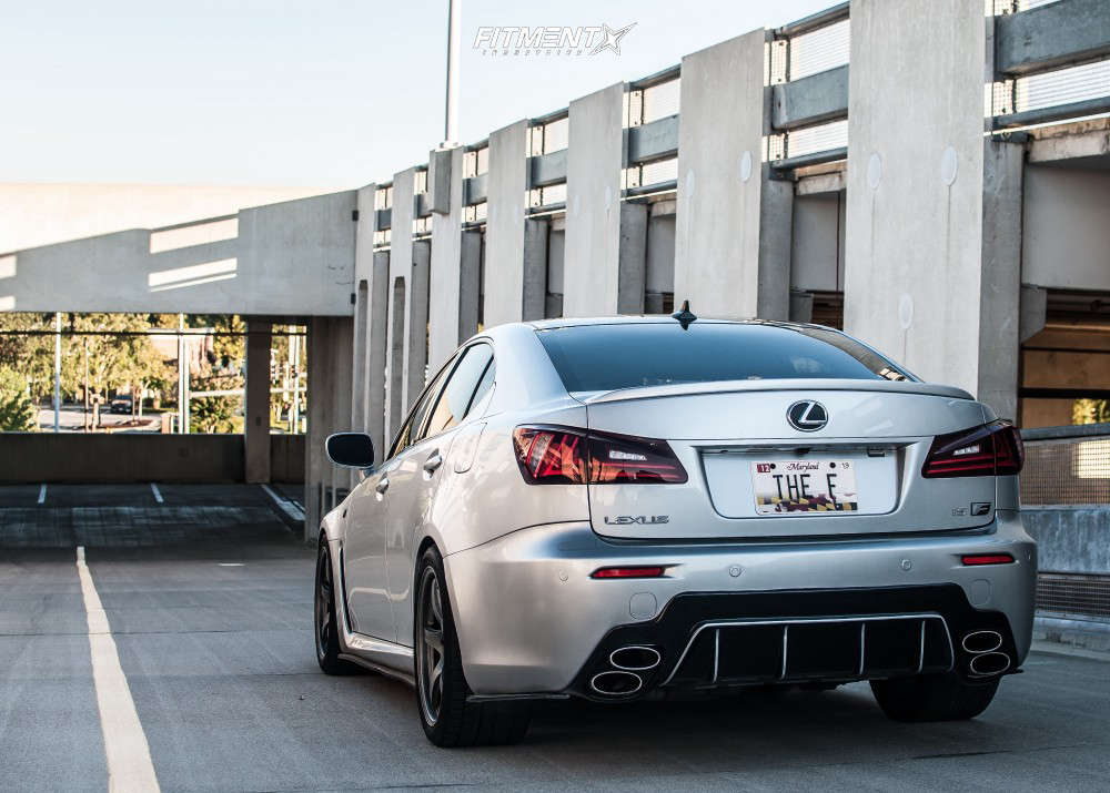 2008 Lexus IS F 4dr Sedan (5.0L 8cyl 8A) with 18x9.5 Gram Lights 57cr and  BFGoodrich 255x40 on Coilovers | 512452 | Fitment Industries