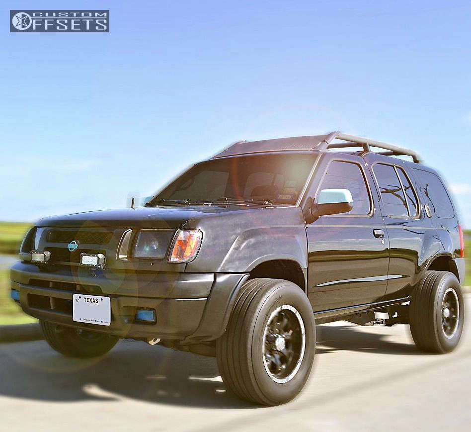 2001 Nissan Xterra with 16x8 Helo He791 and 245/75R16 Cooper Discoverer Atp  and Stock | Custom Offsets