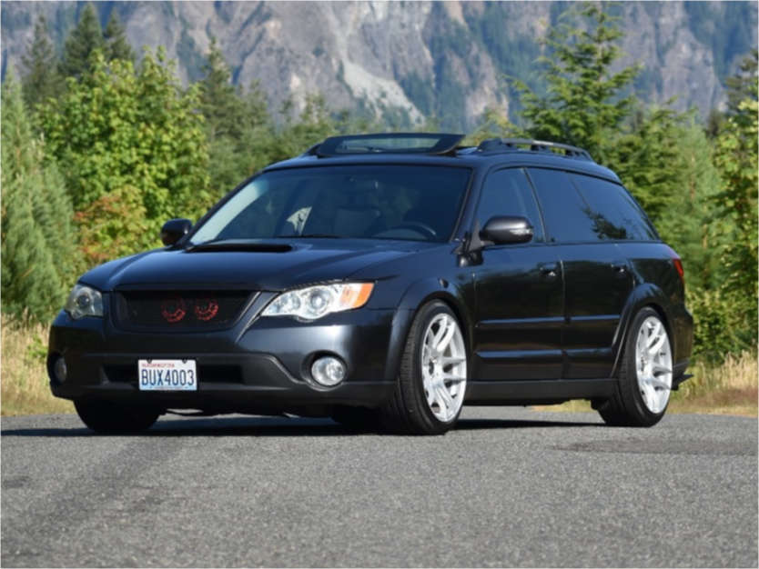 2008 Subaru Outback with 18x9.5 22 ESR Cs8 and 225/45R18 Ironman Imove Gen  2 As and Coilovers | Custom Offsets