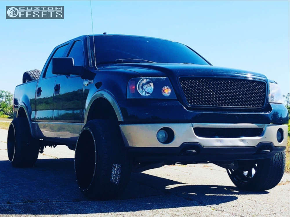 2006 Ford F-150 with 24x14 -75 Fuel Maverick and 305/35R24 Nexen Roadian Hp  and Leveling Kit | Custom Offsets