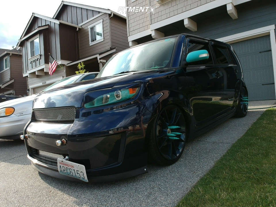 2008 Scion XB 4dr Wagon (2.4L 4cyl 4A) with 19x8.5 Five Axis S5f and  Nankang 225x35 on Air Suspension | 781658 | Fitment Industries